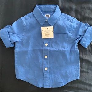 NWT Janie & Jack baby boys linen shirt size 3-6 mo